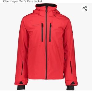 Obermeyer "Raze" (Men's L Regular) Ski Jacket - Brake Light Red.